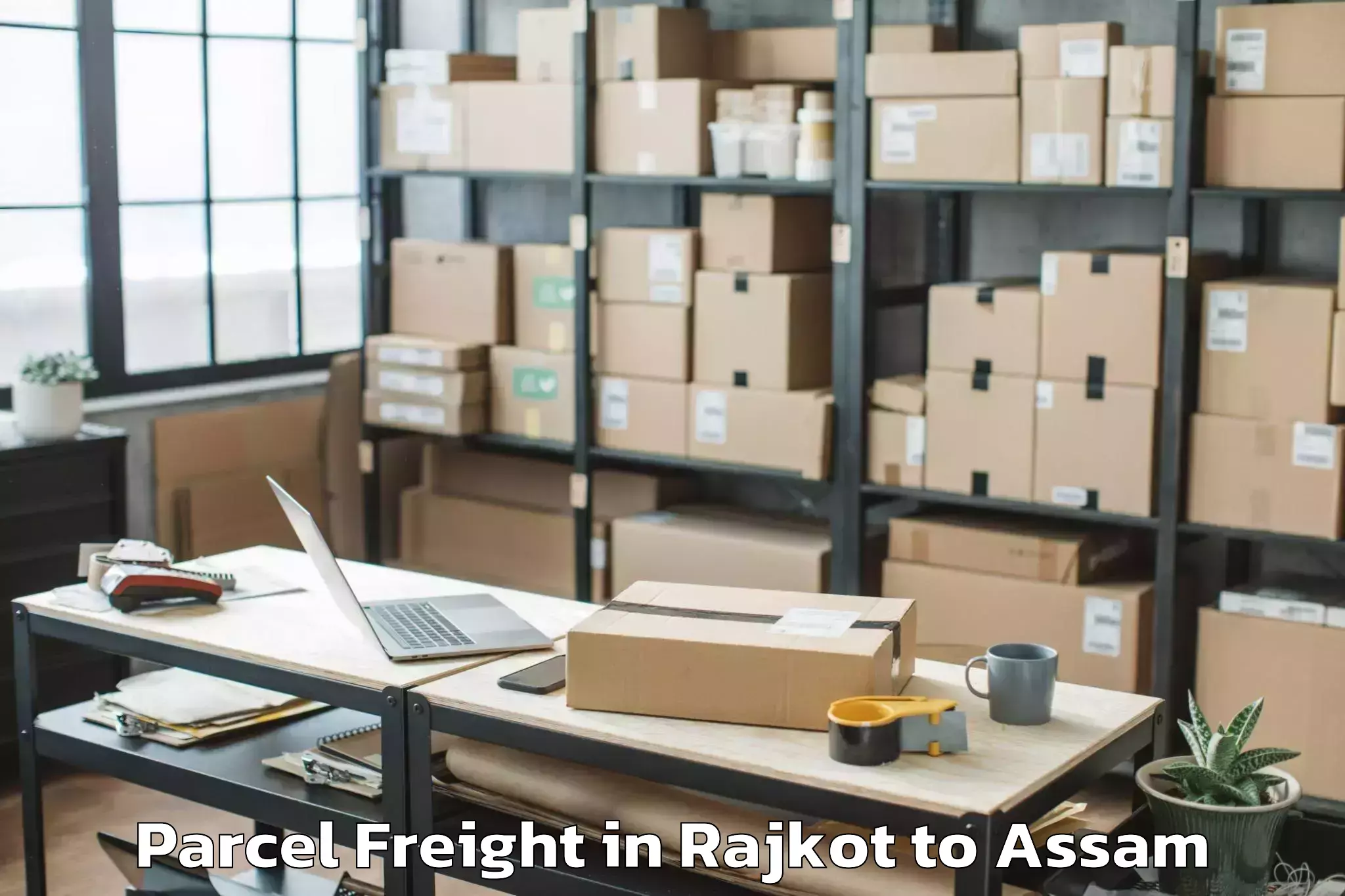 Comprehensive Rajkot to Kalgachia Parcel Freight